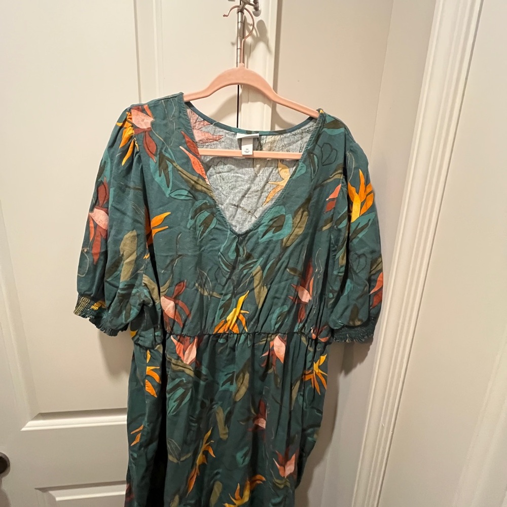 Floral Green Dress